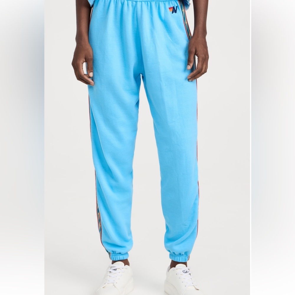 aviator nation sweatpants! Light blue with lightening bolt!